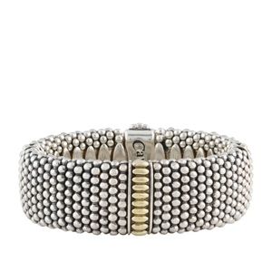 LAGOS Signature 23mm Caviar 18K Gold & Sterling Silver Bracelet